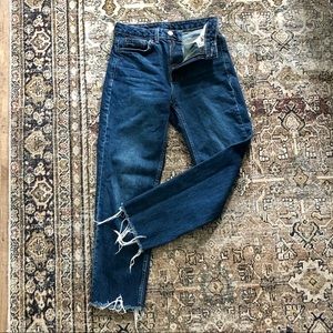 Topshop Straight Leg Jeans, Crop 26W
